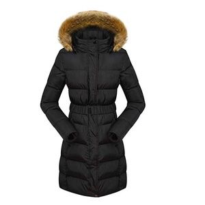 NEW! Women's Long Down Jacket with Fur Trim Hood